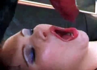 She's so hungry for hot animal cum