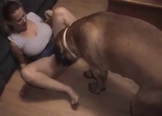 Impressive action with a slutty zoophile